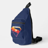 Sonnenuntergang Superman Shield Crossbody Bag (Rechte Ecke)