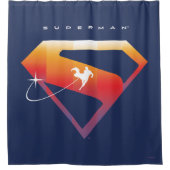 Sonnenuntergang Superman Shield Duschvorhang (Vorderseite)
