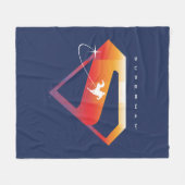 Sonnenuntergang Superman Shield Fleecedecke (Vorderseite (Horizontal))