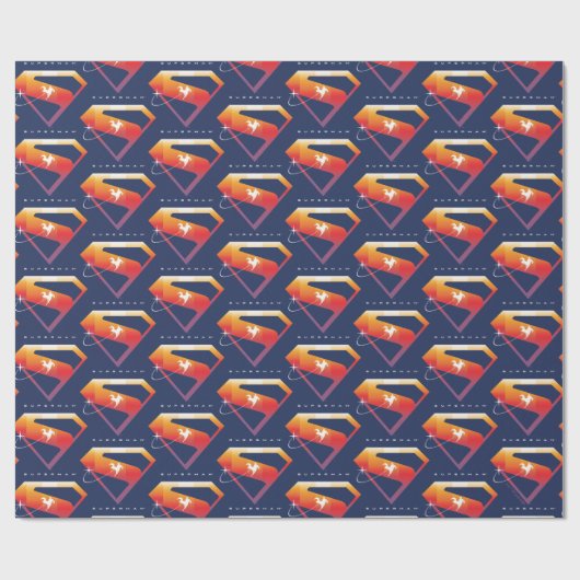 Sonnenuntergang Superman Shield Geschenkpapier (Flach)
