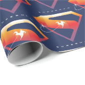 Sonnenuntergang Superman Shield Geschenkpapier (Rolleneckpunkt)