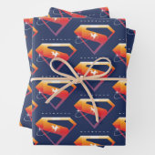 Sonnenuntergang Superman Shield Geschenkpapier Set (Beispiel)