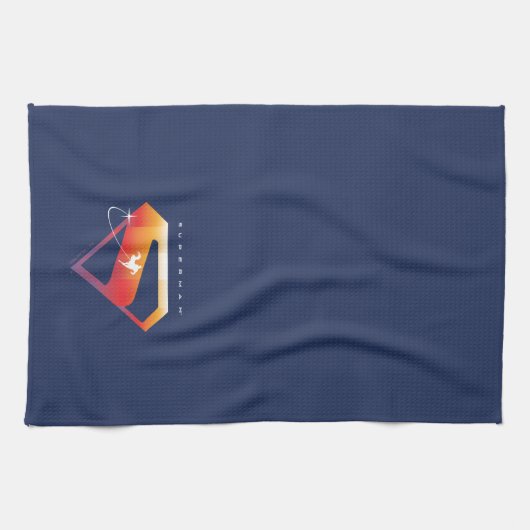 Sonnenuntergang Superman Shield Geschirrtuch (Horizontal)