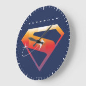 Sonnenuntergang Superman Shield Große Wanduhr (Winkel)