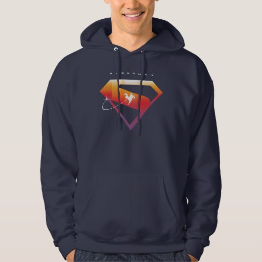 Sonnenuntergang Superman Shield Hoodie (Vorderseite)