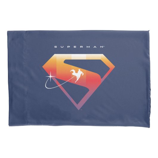 Sonnenuntergang Superman Shield Kissenbezug (Vorderseite)