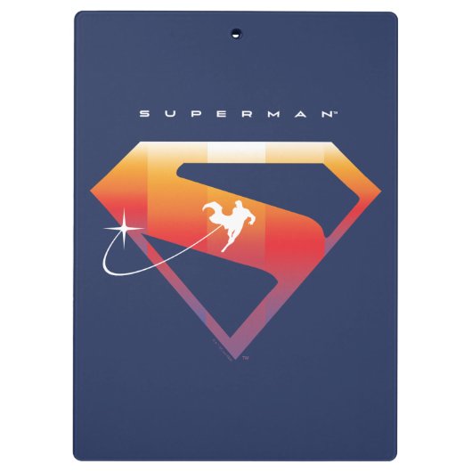 Sonnenuntergang Superman Shield Klemmbrett (Rückseite)