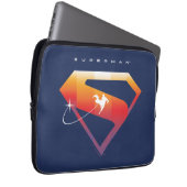 Sonnenuntergang Superman Shield Laptopschutzhülle (Vorne Rechts)