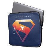 Sonnenuntergang Superman Shield Laptopschutzhülle (Vorderseite Links)