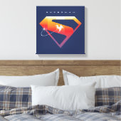 Sonnenuntergang Superman Shield Leinwanddruck (Insitu (Schlafzimmer))