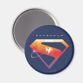 Sonnenuntergang Superman Shield Magnet (Vorderseite/Rückseite)