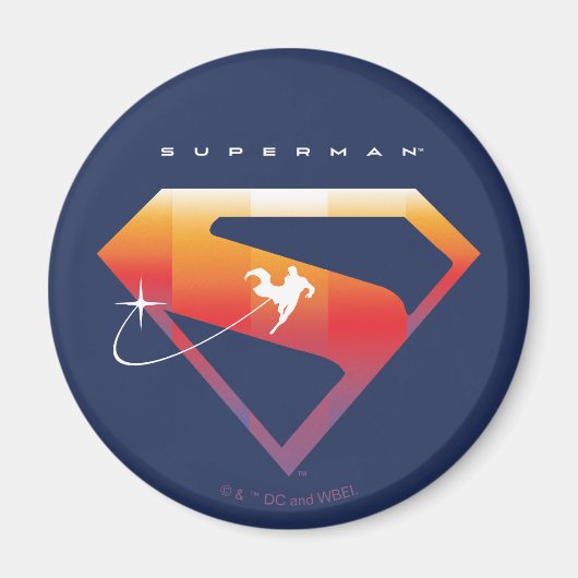 Sonnenuntergang Superman Shield Magnet (Vorne)