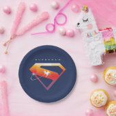 Sonnenuntergang Superman Shield Pappteller (Party)
