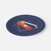 Sonnenuntergang Superman Shield Pappteller (Schrägansicht)