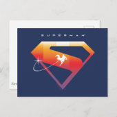 Sonnenuntergang Superman Shield Postkarte (Vorne/Hinten)