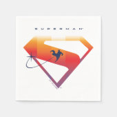 Sonnenuntergang Superman Shield Serviette (Vorderseite)