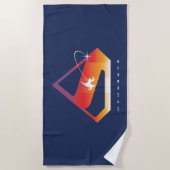 Sonnenuntergang Superman Shield Strandtuch (Vorderseite)