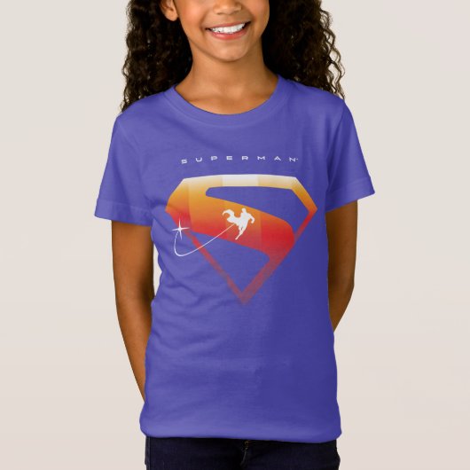Sonnenuntergang Superman Shield T-Shirt (Vorderseite)