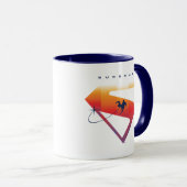 Sonnenuntergang Superman Shield Tasse (VorderseiteRechts)