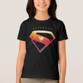 Sonnenuntergang Superman Shield Tri-Blend Shirt (Vorderseite)