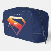 Sonnenuntergang Superman Shield Waschbeutel (Rechte Ecke)