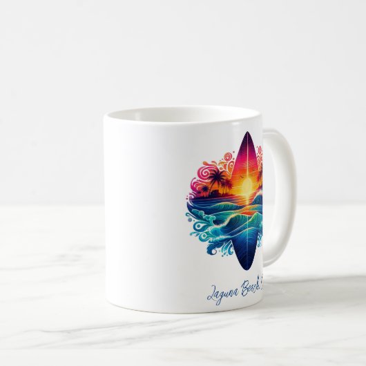 Sonnenuntergang Surfbretter Kaffeetasse (VorderseiteRechts)