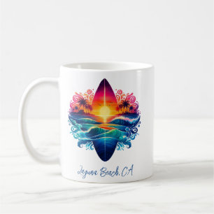 Sonnenuntergang Surfbretter Kaffeetasse
