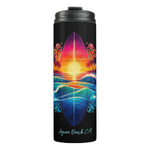 Sonnenuntergang Surfbretter Thermosbecher