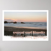 Sonnenuntergang Surfen Biarritz Poster (Vorne)