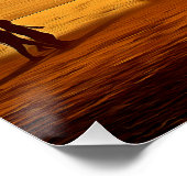 Sonnenuntergang Surfen und Radfahren Kap Kiwanda O Poster (Ecke)