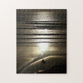 Sonnenuntergang-Surfer an Polzeath Puzzlen Puzzle