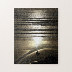 Sonnenuntergang-Surfer an Polzeath Puzzlen Puzzle