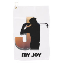 Sonnenuntergang-Swing-Golftuch – Letter J Design