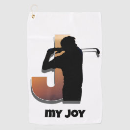 Sonnenuntergang-Swing-Golftuch – Letter J Design Golfhandtuch