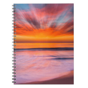 Sonnenuntergang Tamarack Beach Carlsbad, CA Notizblock