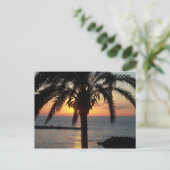 Sonnenuntergang Teneriffa Postkarte (Stehend Vorderseite)