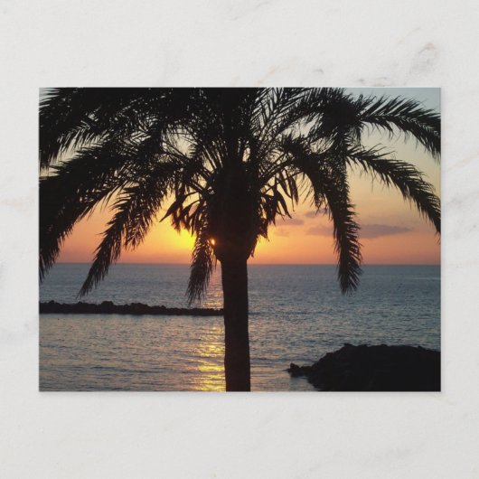 Sonnenuntergang Teneriffa Postkarte (Vorderseite)