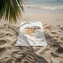 Sonnenuntergang Tentakel: Wasserfarbenfrohe Kunst Badehandtuch