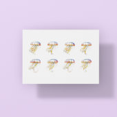 Sonnenuntergang Tentakel: Wasserfarbenfrohe Kunst Postkarte