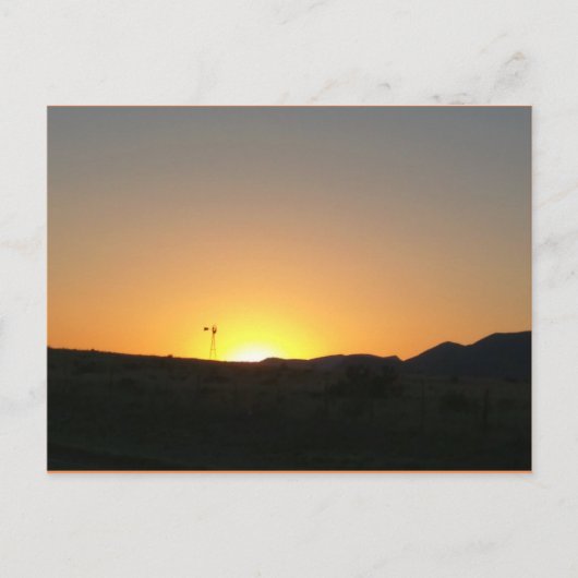 Sonnenuntergang Texas Postkarte (Vorderseite)