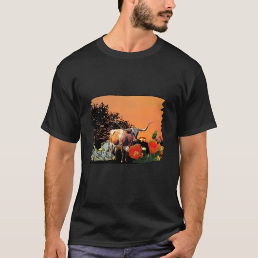 Sonnenuntergang Texas T-Shirt (Vorderseite)