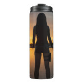 Sonnenuntergang Thermosbecher (Vorderseite)