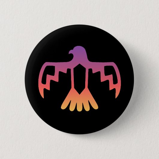 Sonnenuntergang-Thunderbird-Knopf Button (Vorderseite)
