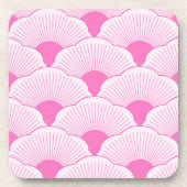 Sonnenuntergang, tonal rosa, Beton Getränkeuntersetzer (Vorderseite)