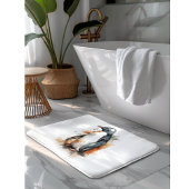 Sonnenuntergang Töne Aquarellpinguin Badematte