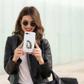 Sonnenuntergang Töne Aquarellpinguin, kundenspezif Case-Mate iPhone Hülle