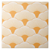 Sonnenuntergang, tonisch orange, Beton Fliese (Vorderseite)