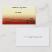 Sonnenuntergang-Traktor-Illustration Visitenkarte (Vorne/Hinten)