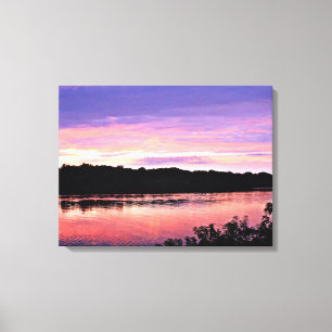 Sonnenuntergang-Traum über dem Delaware Leinwanddruck