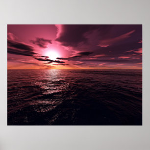 Sonnenuntergang-Träumer Poster